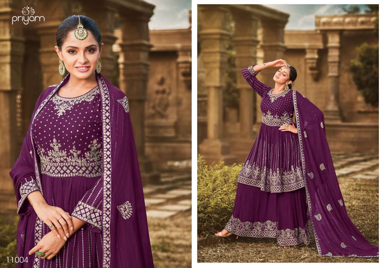 PRIYAM PRESENT ELIZA VOL 9 CATALOG GEORGETTE FULL STITCHED PAKISTANI DESIGNER SUITS IN WHOLESALE PRICE IN SURAT - SAIDHARANX 
