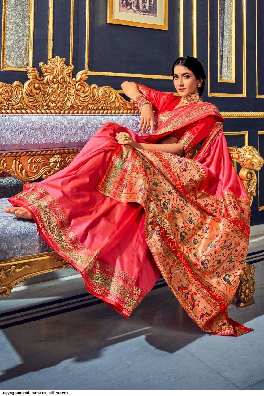 RAJYOG AARSHATI BANARASI SILK SAREES WHOLESALE RATE AT SURAT - SAIDHARANX 