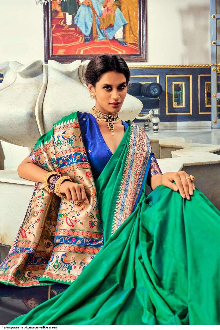 RAJYOG AARSHATI BANARASI SILK SAREES WHOLESALE RATE AT SURAT - SAIDHARANX 