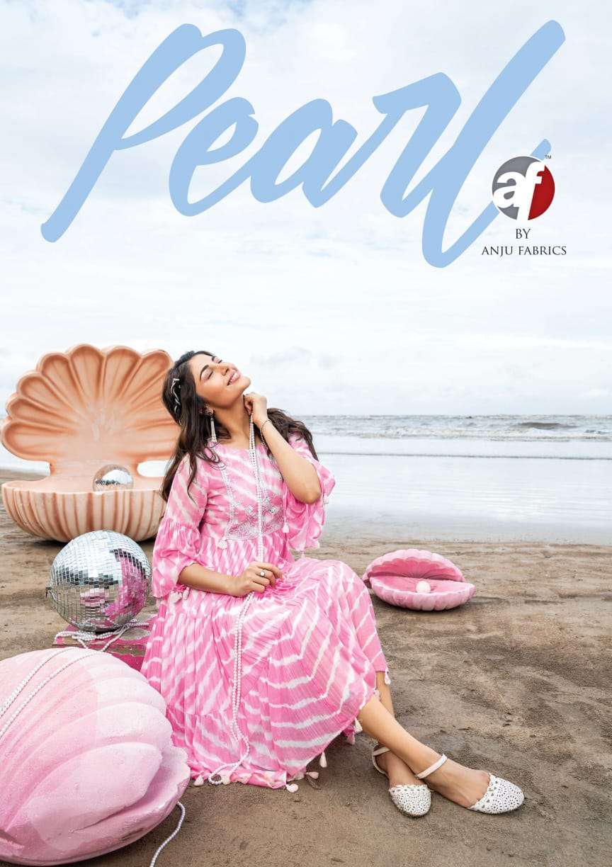  ANJU FABRICS PEARL MUL COTTON WITH FANCY DESIGNER KURTIS WHOLESALER SURAT - SAIDHARANX 