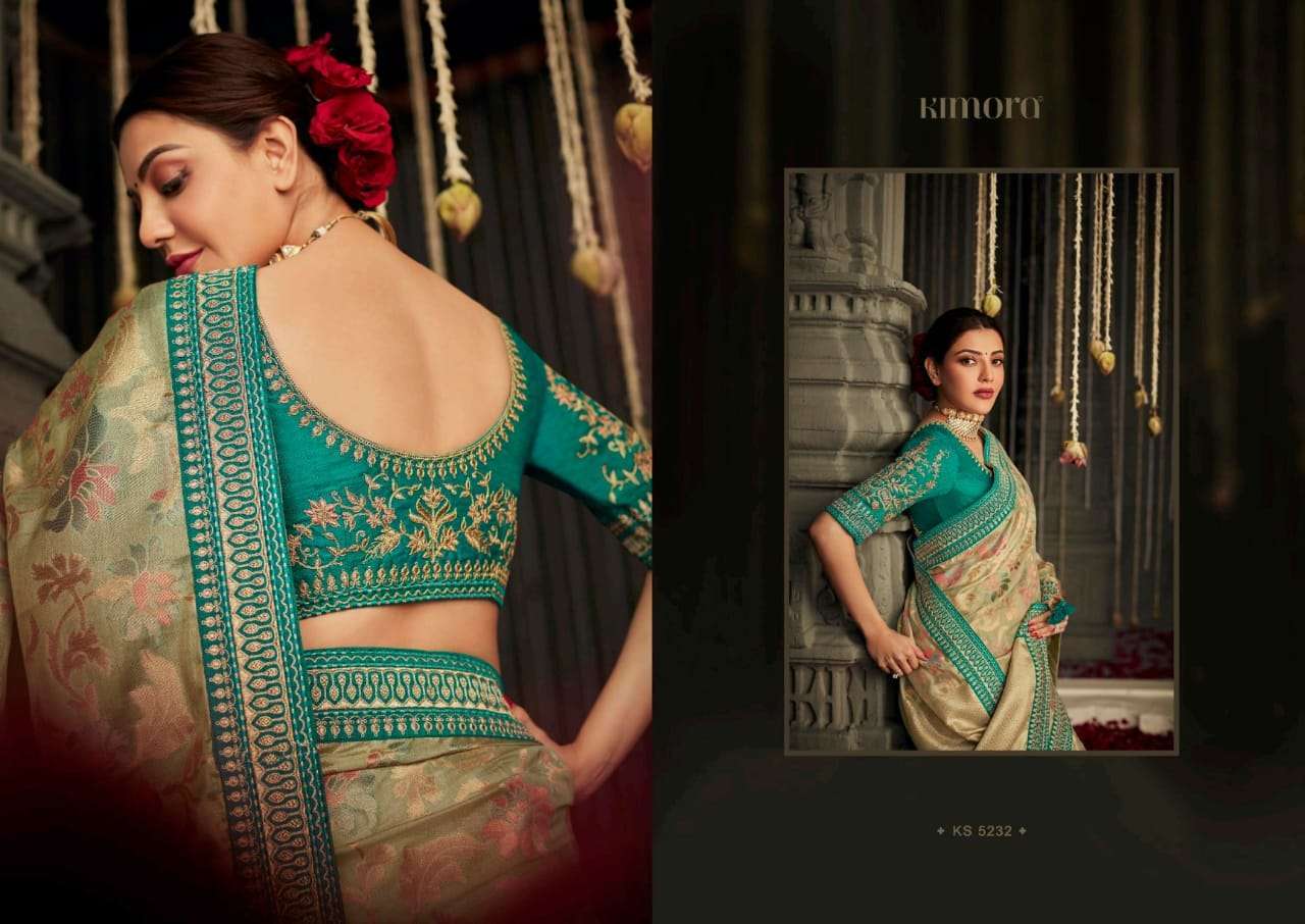 Kimora Kajal Vol 11 5221-5235 Series Party Wear Indian Sarees Wholesale Rate At Surat - SaiDharaNx