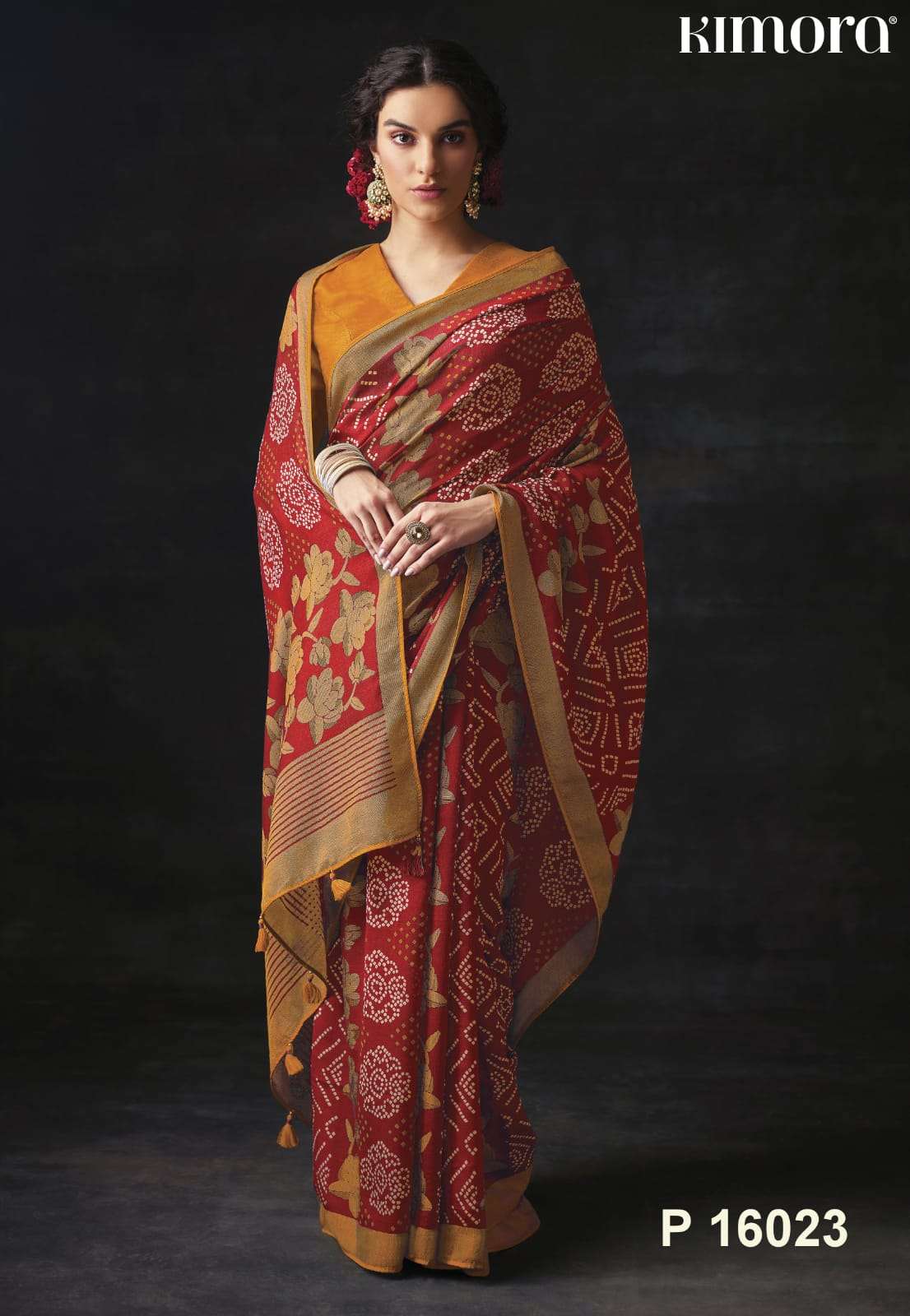 KIMORA MEERA BANDHANI HITS LATEST SAREES CATALOG ONLINE WHOLESALER LOWEST PRICE IN SURAT - SAIDHARANX