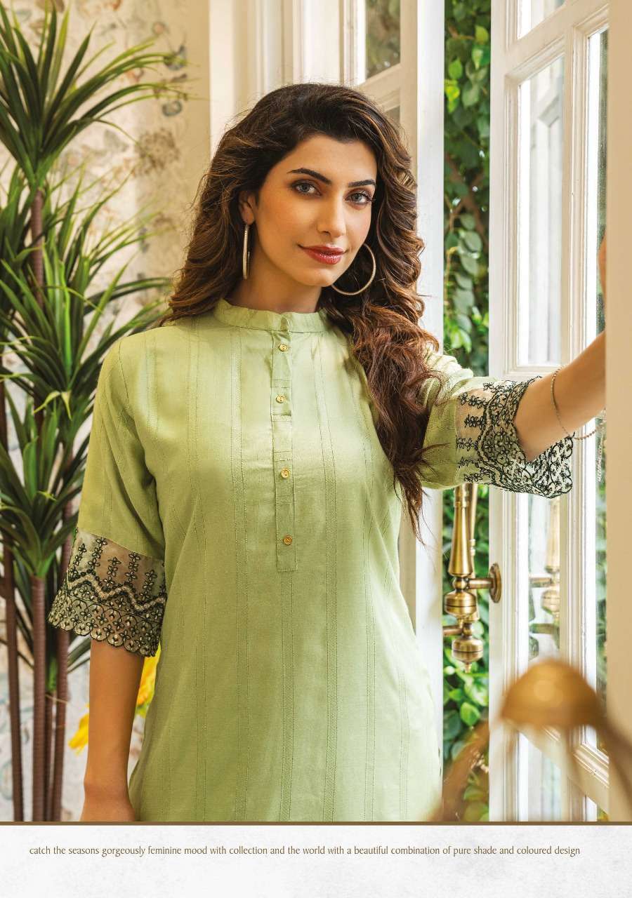 TANVI VOL 3 BY WANNA RAYON FANCY DESIGNER KURTIS WHOLESALE RATE IN SURAT - SAIDHARANX 