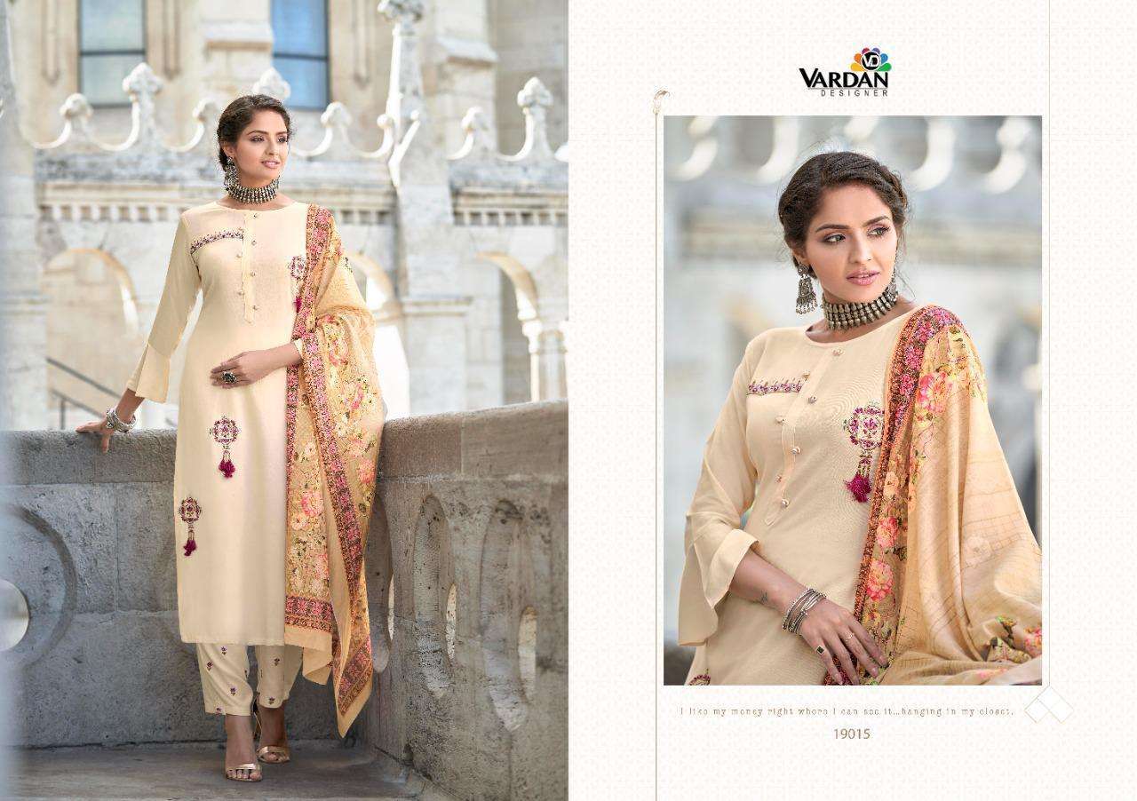 Vardan Meera Vlo 2 Rayon Work ReadyMade Salwar Kameez Wholesale Rate In Surat - SaiDharaNx 