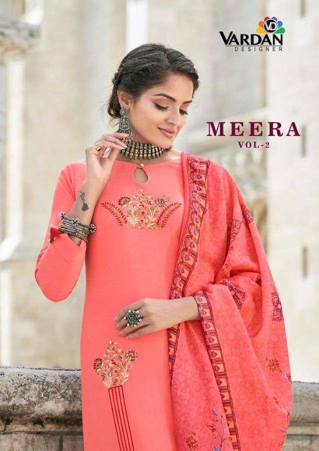 Vardan Meera Vlo 2 Rayon Work ReadyMade Salwar Kameez Wholesale Rate In Surat - SaiDharaNx 