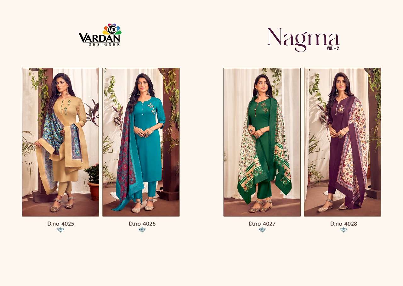 VARDAN NAGMA VOL 2 JAM COTTON SALWAR SUITS LATEST CATALOGUE WHOLESALE RATE IN SURAT - SAIDHARANX 