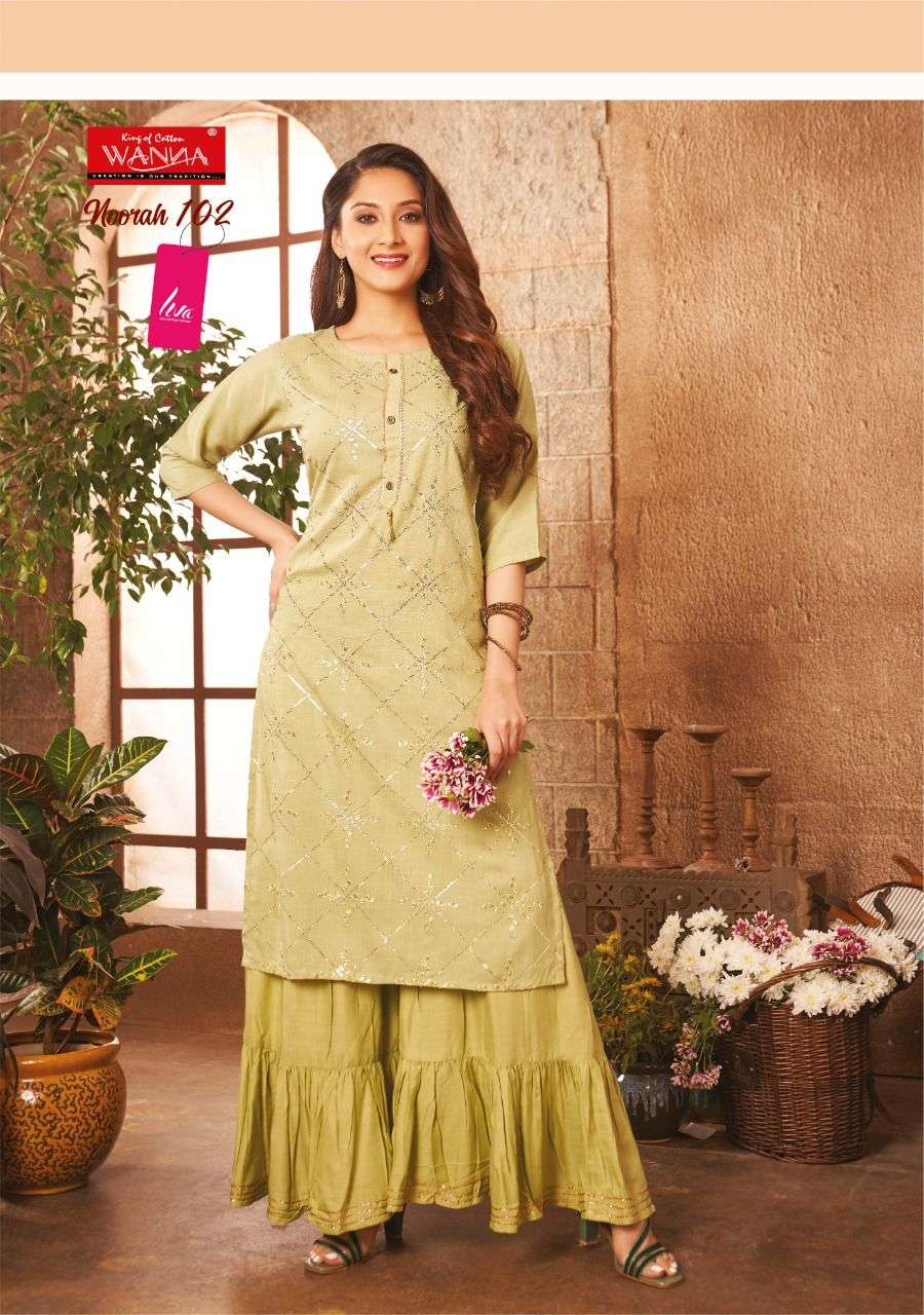 Buy Green Printed Kurti Sharara for Girls Online