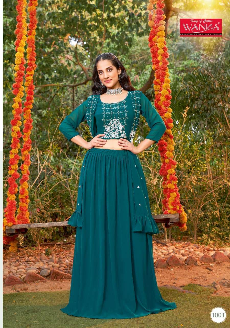 Wanna Udaan Series 1001-1003 Georgette Sharara Suit Wholesale Rate In Surat - SaiDharaNx 