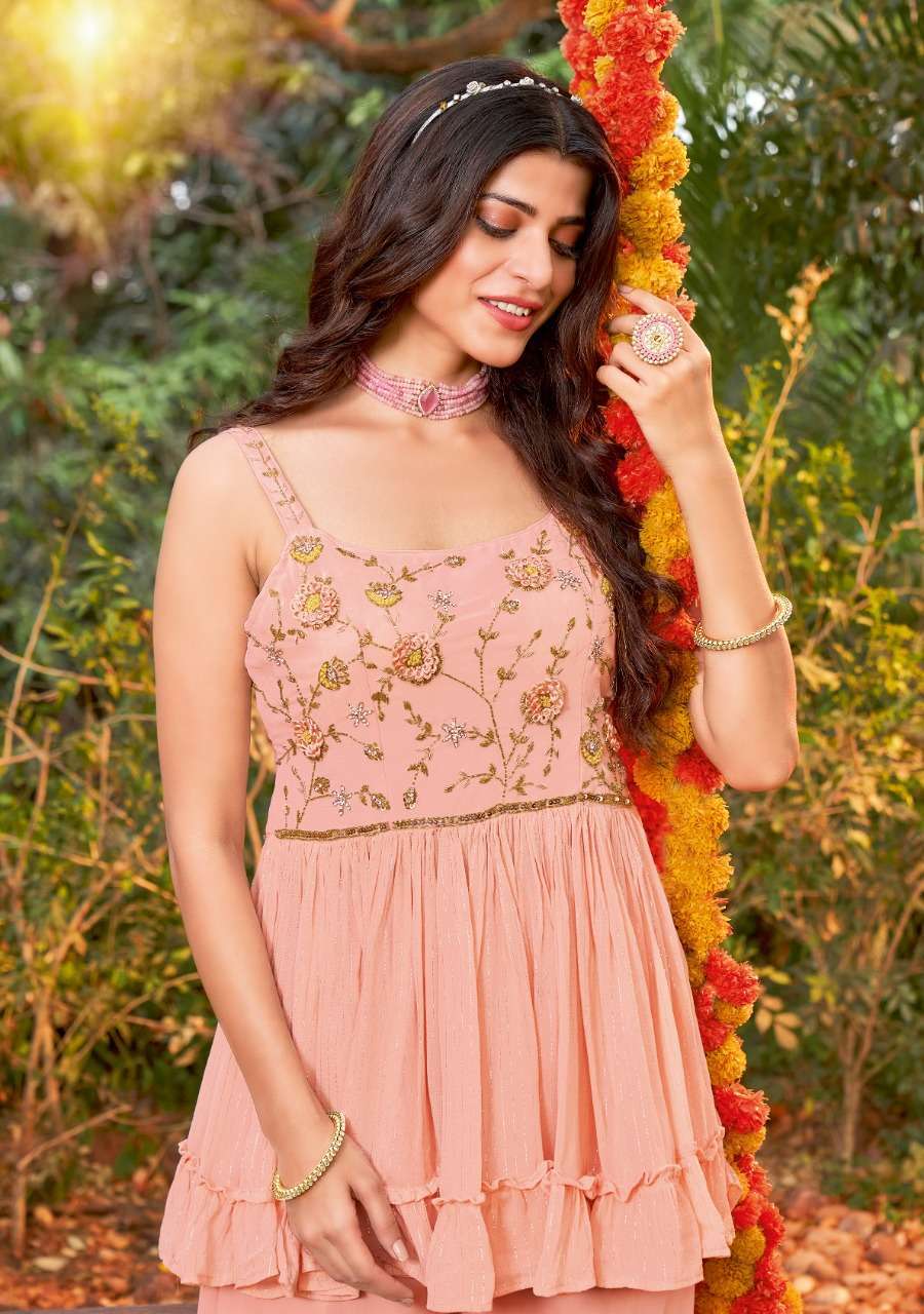 Wanna Udaan Series 1001-1003 Georgette Sharara Suit Wholesale Rate In Surat - SaiDharaNx 