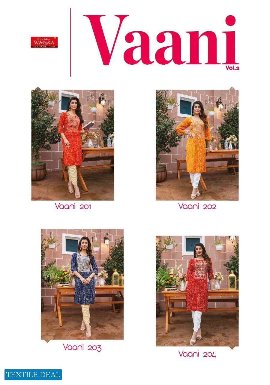 Wanna Vaani Vol-2 Wholesale Printed Long Kurtis Wholesale Rate In Surat - SaiDharaNx 