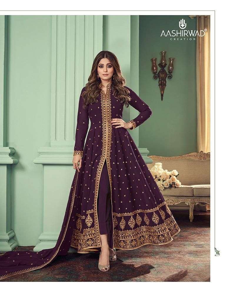 ALIZZA BY AASHIRWAD CREATION 8525 TO 8529 SERIES DESIGNER GEORGETTE DRESSES WHOLESALE RATE IN SURAT - SAIDHARANX 