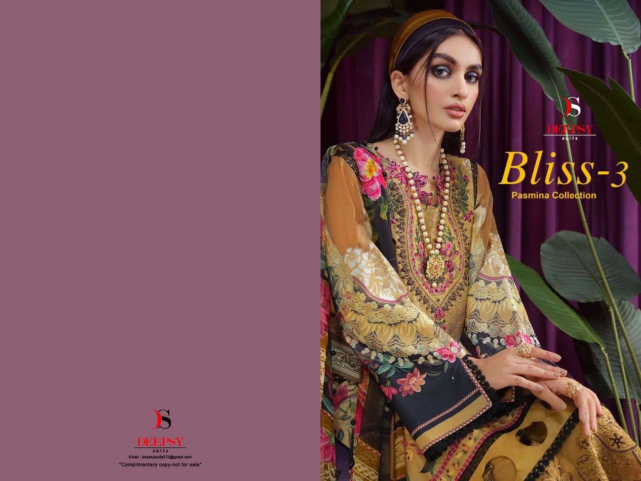 BLISS LAWN-22 VOL-3 BY DEEPSY SUITS BRIDAL DRESSES WHOLESALE RATE IN SURAAT - SAIDHARANX 