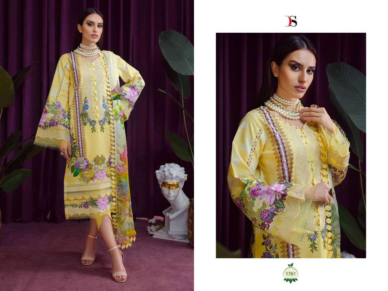 BLISS LAWN-22 VOL-3 BY DEEPSY SUITS BRIDAL DRESSES WHOLESALE RATE IN SURAAT - SAIDHARANX 