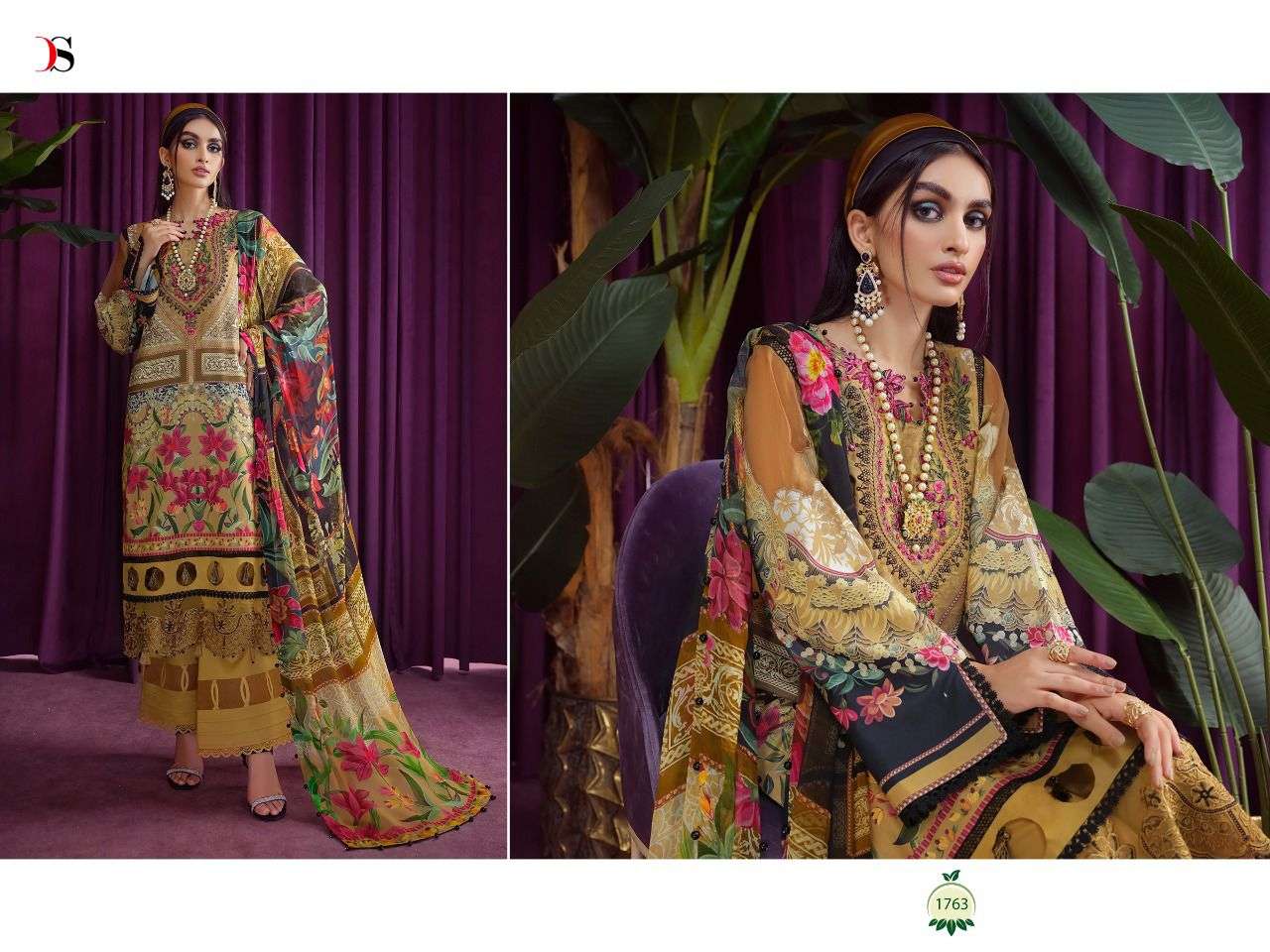 BLISS LAWN-22 VOL-3 BY DEEPSY SUITS BRIDAL DRESSES WHOLESALE RATE IN SURAAT - SAIDHARANX 