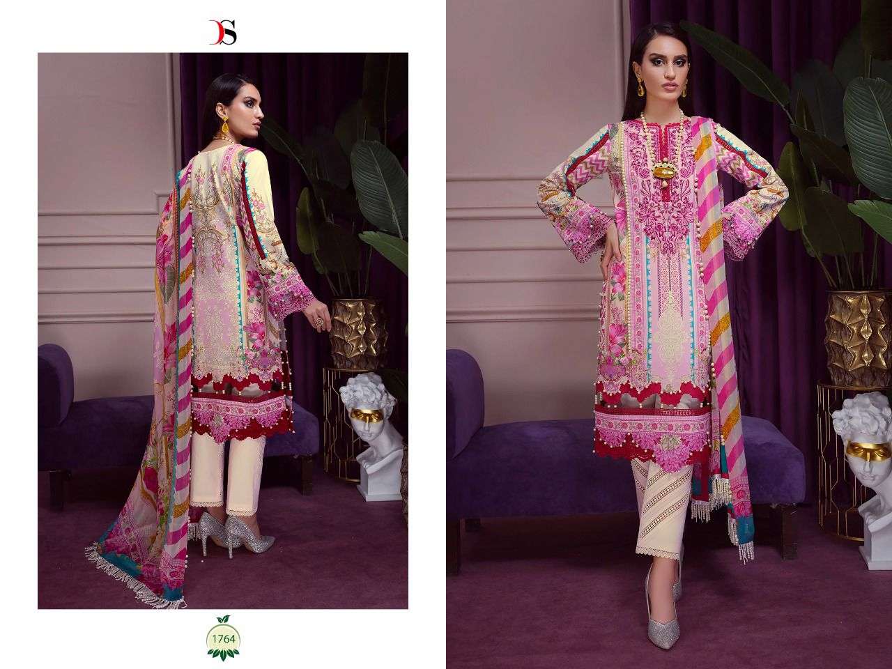 BLISS LAWN-22 VOL-3 BY DEEPSY SUITS BRIDAL DRESSES WHOLESALE RATE IN SURAAT - SAIDHARANX 