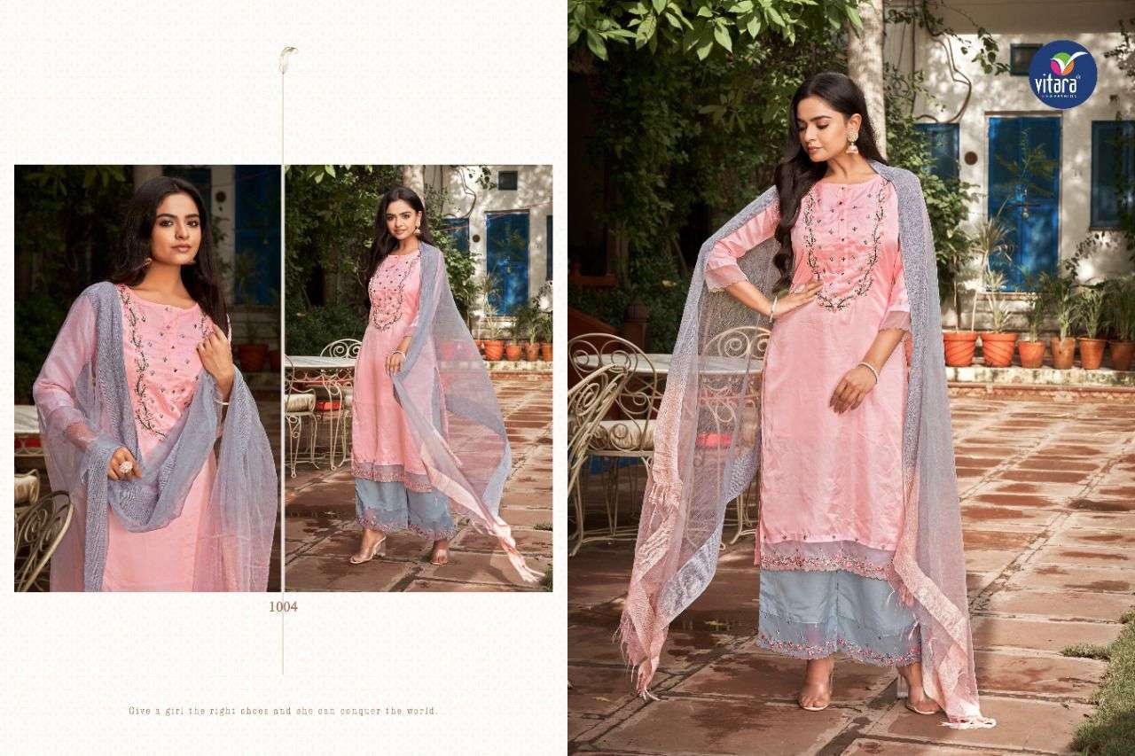CLUSTER BY VITARA SILK EMBROIDERY READYMADE SALWAR KAMEEZ WHOLESALE RATE IN SURAT - SAIDHARANX 