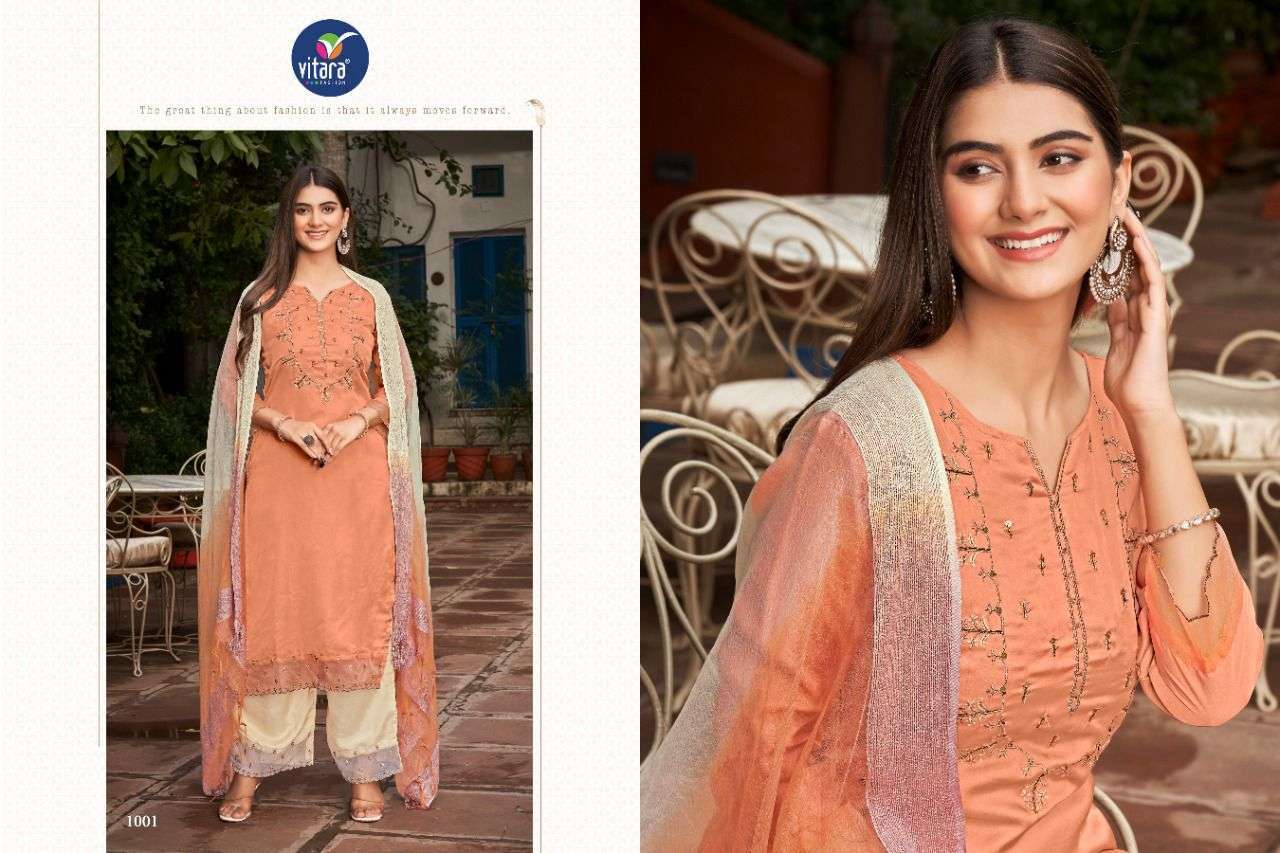 CLUSTER BY VITARA SILK EMBROIDERY READYMADE SALWAR KAMEEZ WHOLESALE RATE IN SURAT - SAIDHARANX 