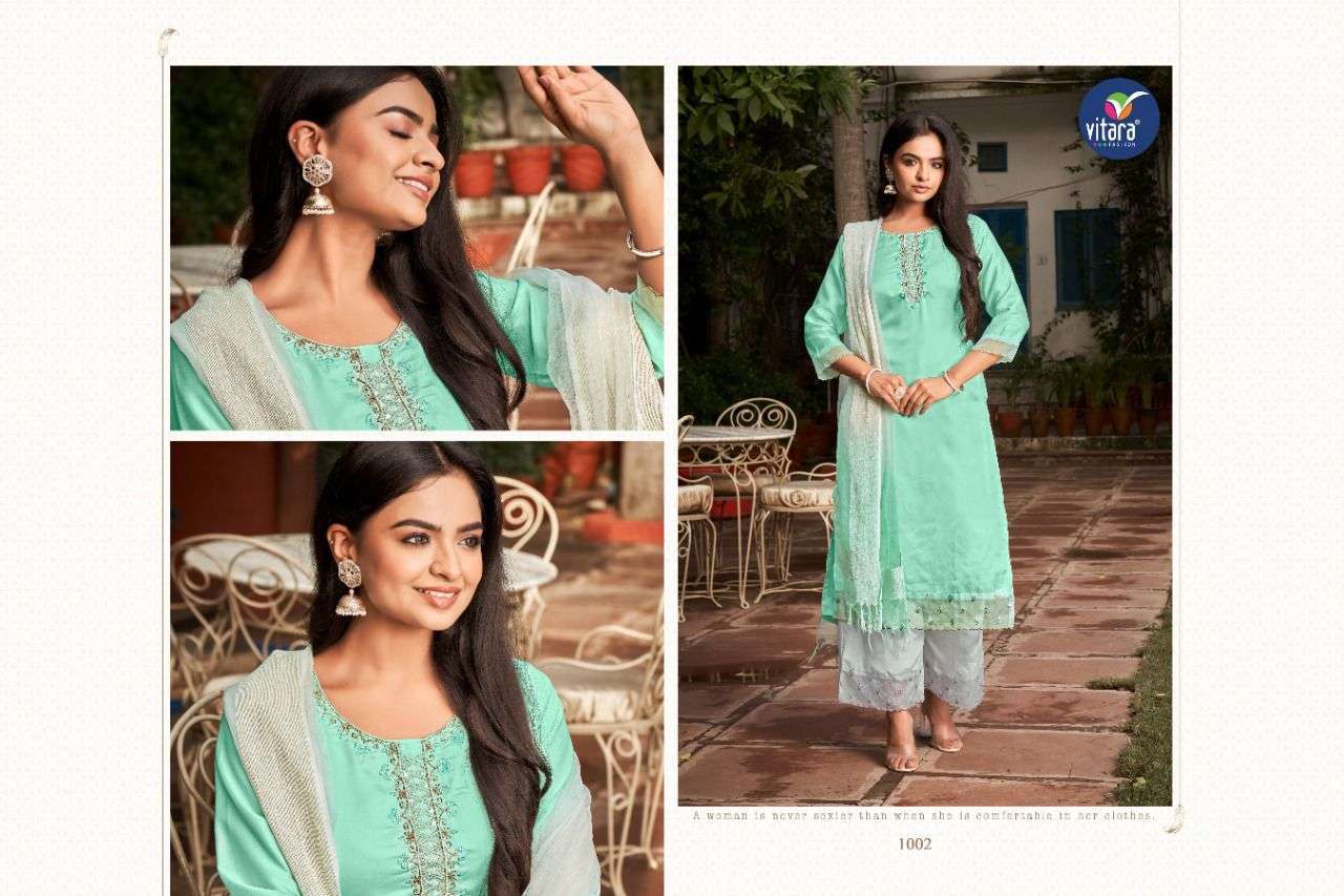 CLUSTER BY VITARA SILK EMBROIDERY READYMADE SALWAR KAMEEZ WHOLESALE RATE IN SURAT - SAIDHARANX 
