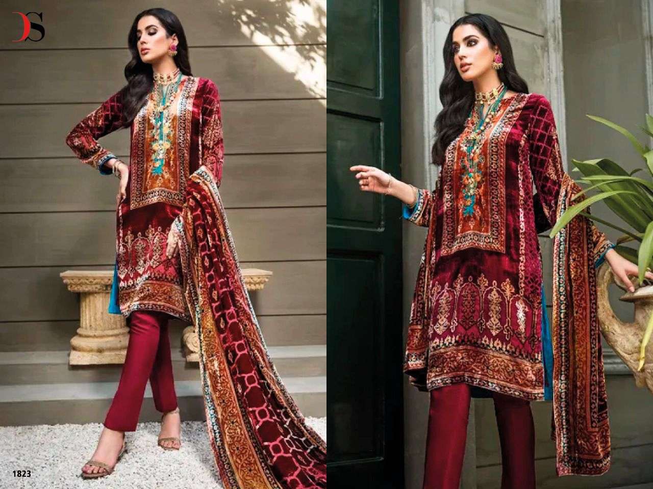 Deepsy Pure Joy Of Winter Velvet Pakistani Salwar Suits Collection Wholesale Rate In Surat - Saidharanx 