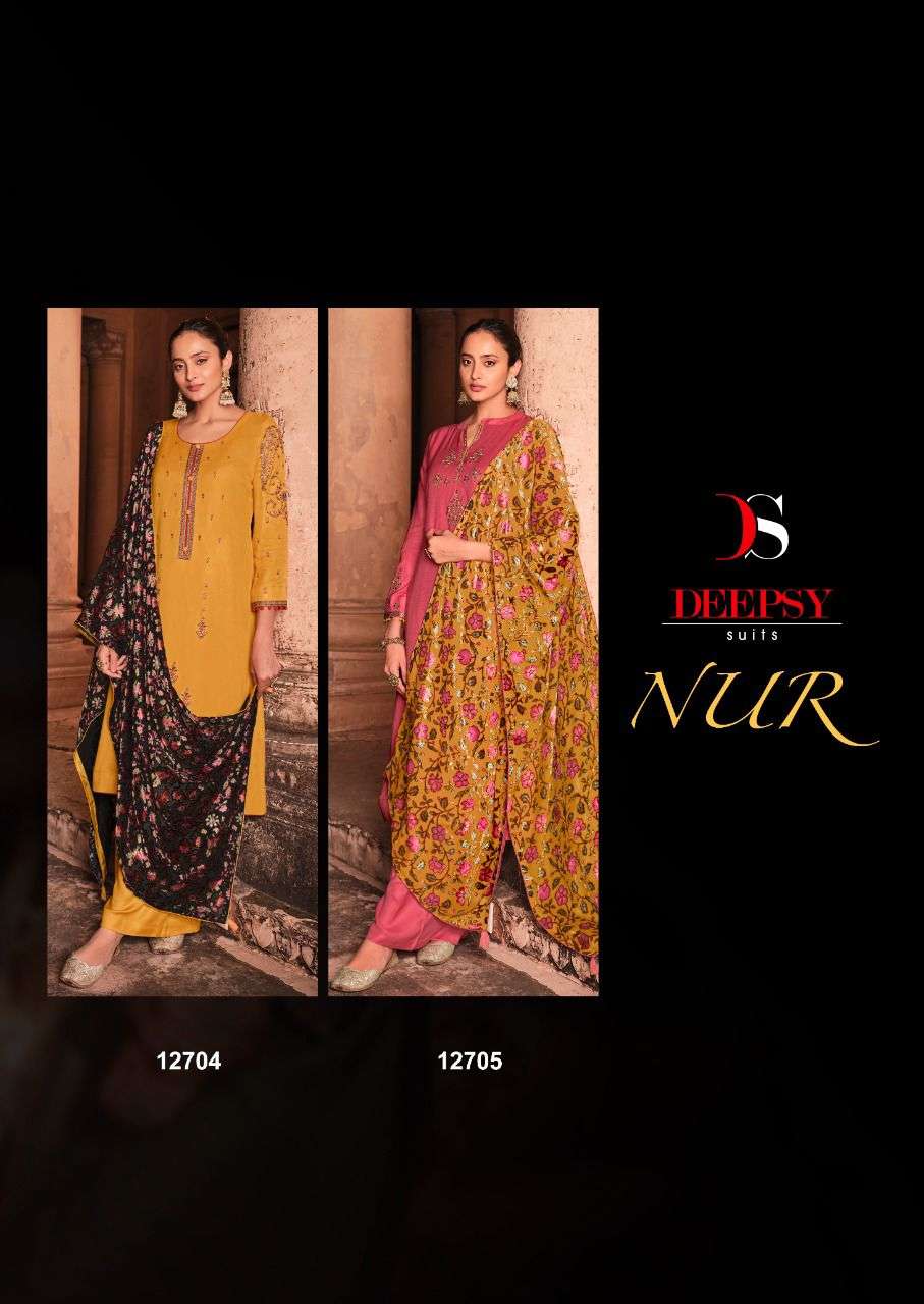 DEEPSY SUITS NUR PASHMINA EMBROIDERED SUITS WHOLESALE RATE IN SURAT - SAIDHARANX 
