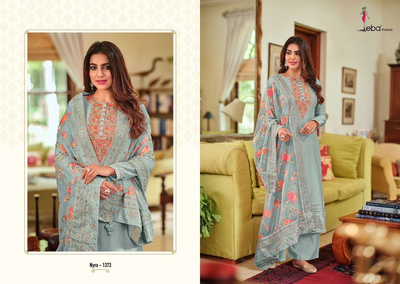 Eba Lifestyle Nyra Vol-3 pure Maheshwari viscose silk with heavy Embroidery Salwar Kameez Wholesale Rate In Surat - SaiDharaNx