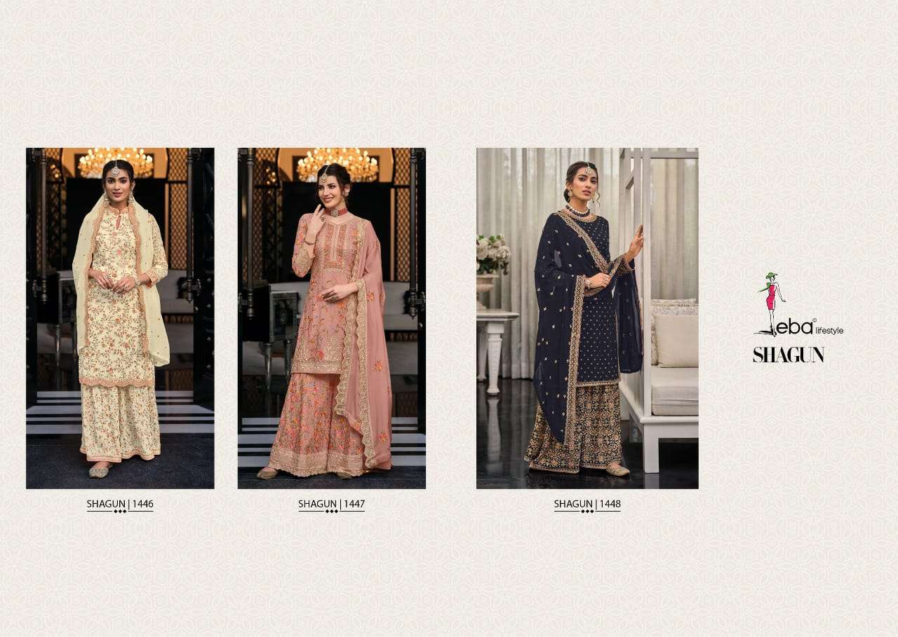 Eba Lifestyle Shagun Georgette Dress Material Wholesale Rate In Surat - SaiDharaNx 