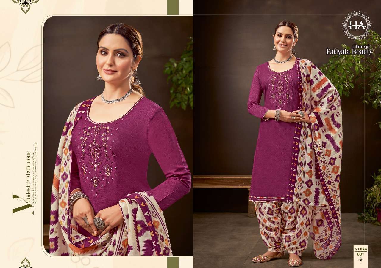 HARSHIT FASHION HUB PRESENT PATIYALA BEAUTY PURE COTTON PRINTED SALWAR SUITS IN WHOLESALE PRICE IN SURAT -  SAIDHARANX 