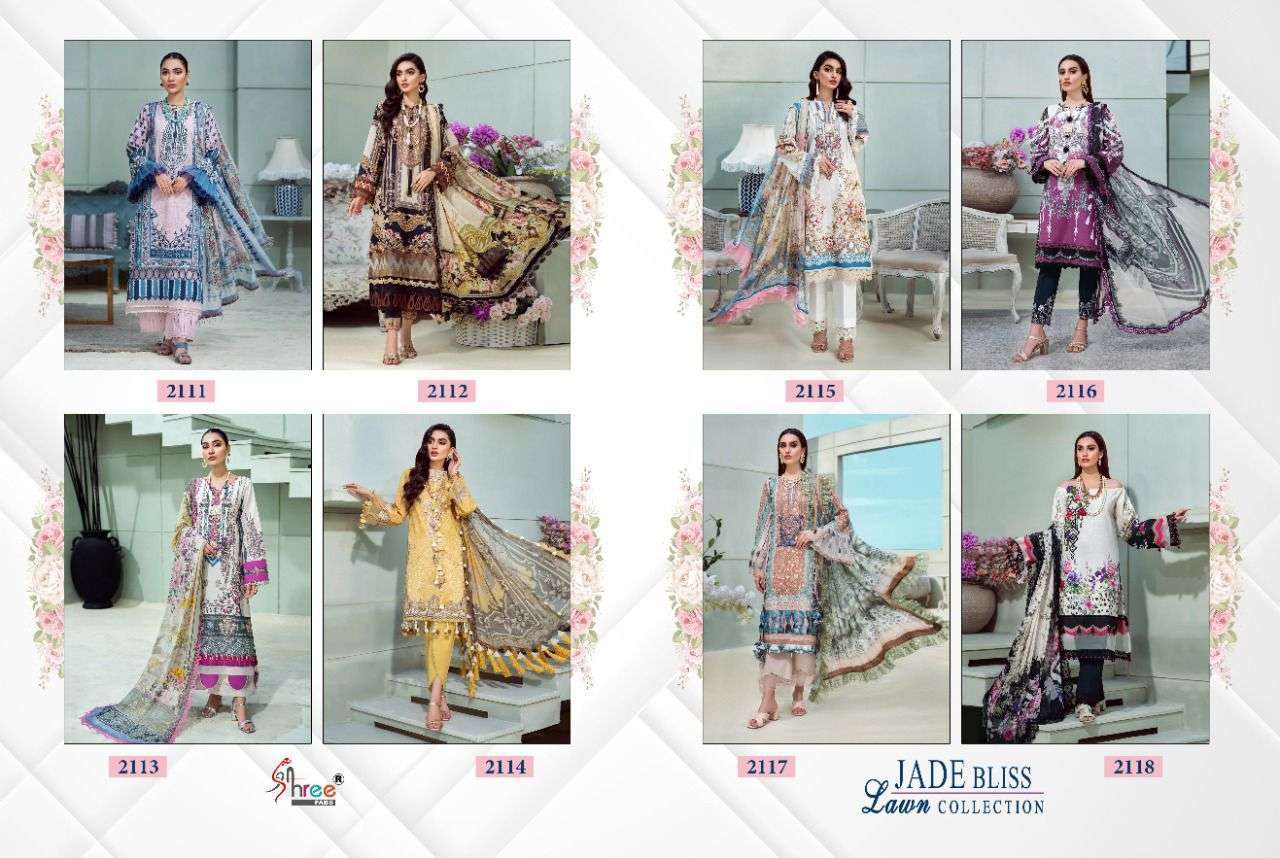 JADE BLISS LAWN COLLECTION BY SHREE FABS PAKISTANI DESIGNER SALWAR KAMEEZ WHOLESALE RATE IN SURAT - SAIDHARANX 