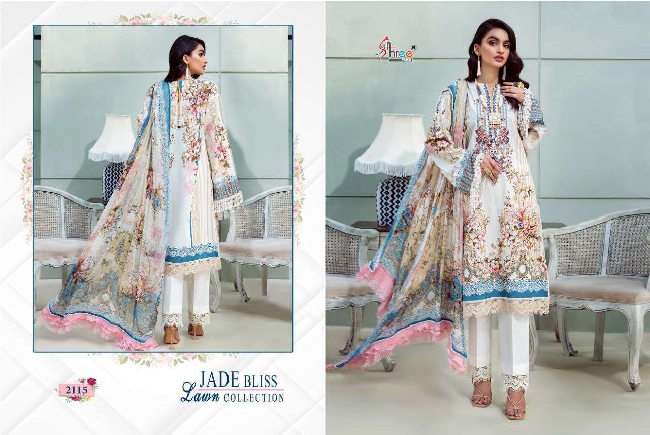 JADE BLISS LAWN COLLECTION BY SHREE FABS PAKISTANI DESIGNER SALWAR KAMEEZ WHOLESALE RATE IN SURAT - SAIDHARANX 