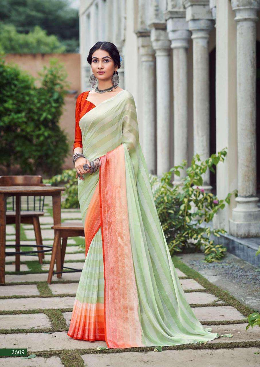 LT FABRICS KASHVI CREATION NIVA FLORAL SILK WITH PRINTED FANCY SAREE COLLECTION AT WHOLESALE RATE IN SURAT - SAIDHARANX 