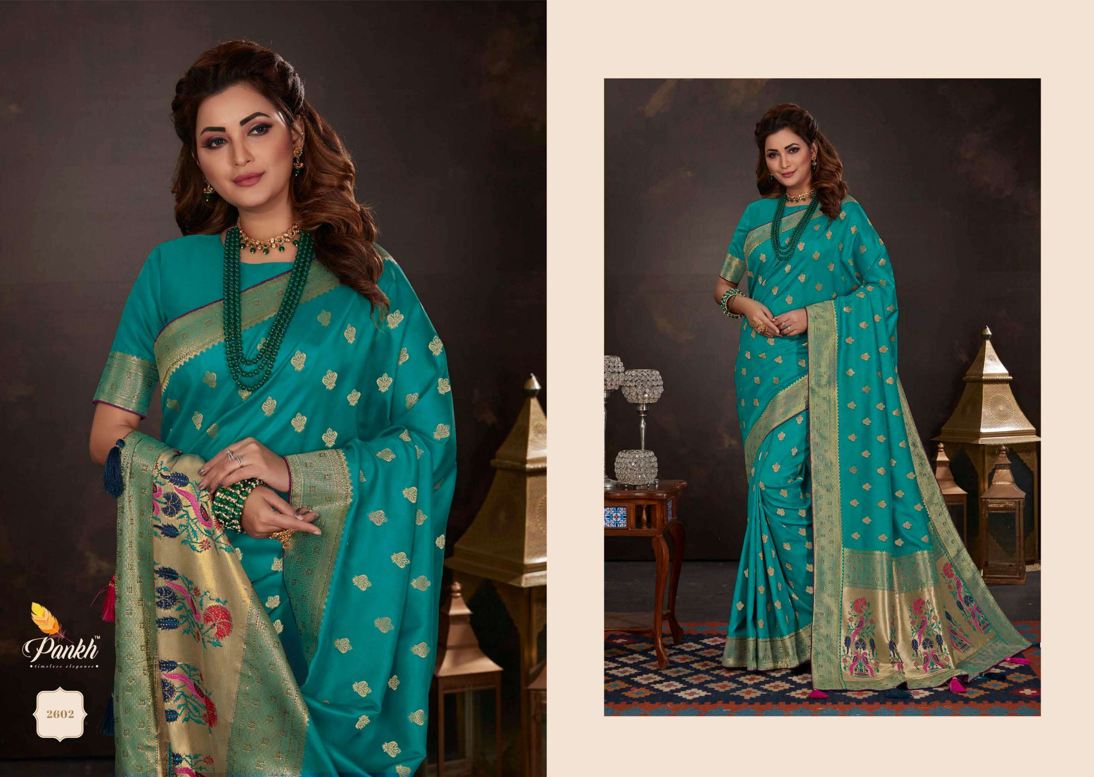 Pankh Pari Silk Series 2601-2607 Silk Saree Wholesale Rate In Surat - Saidharanx 