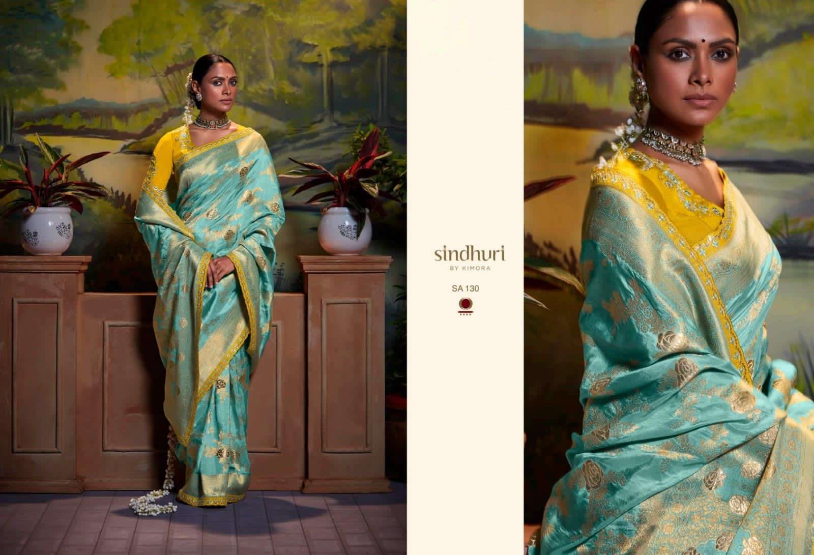 PARNIKA BY KIMORA SILK UNSTICHED SAREES WHOLESALE RATE IN SURAT - SAIDHARANX 