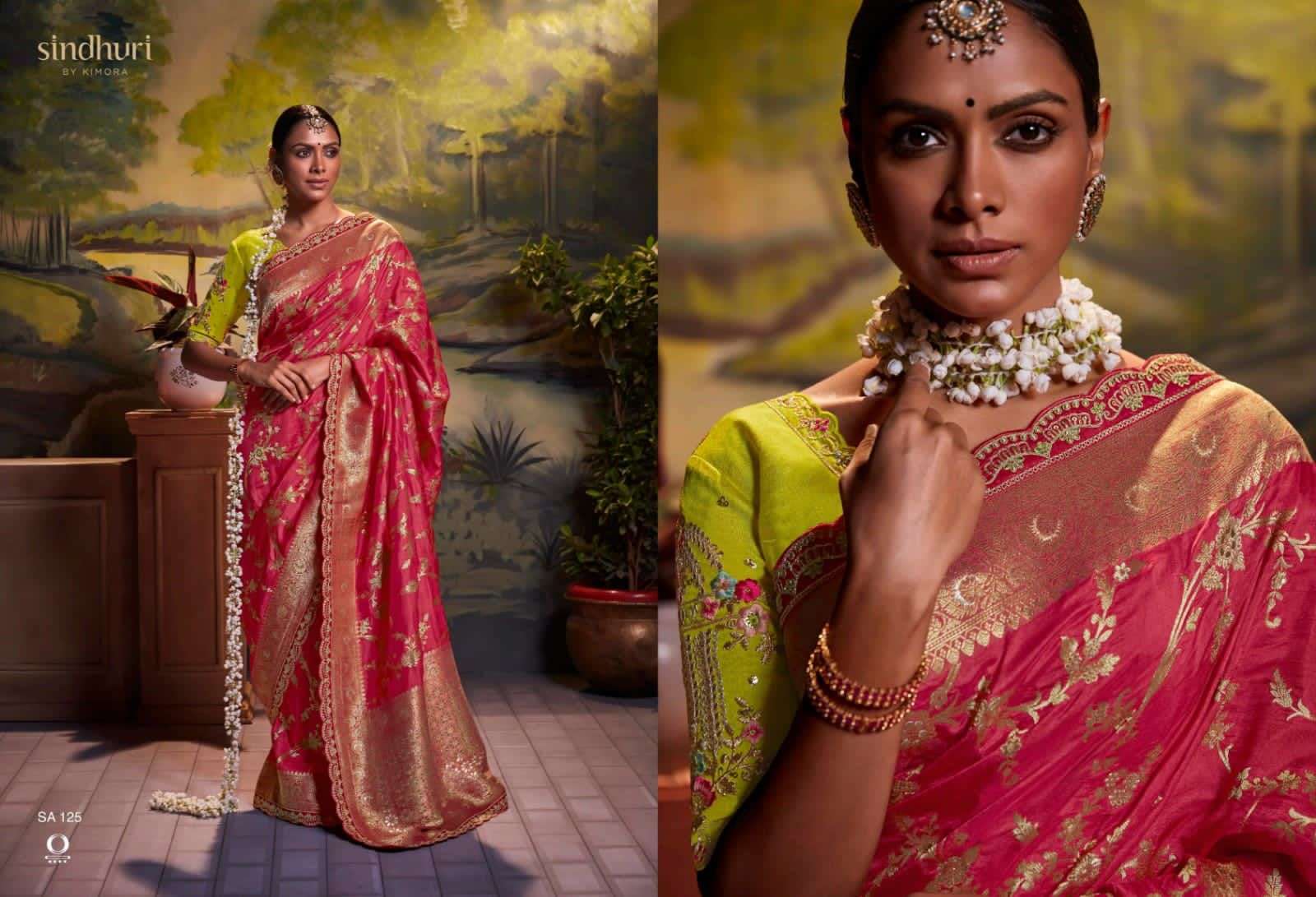 PARNIKA BY KIMORA SILK UNSTICHED SAREES WHOLESALE RATE IN SURAT - SAIDHARANX 