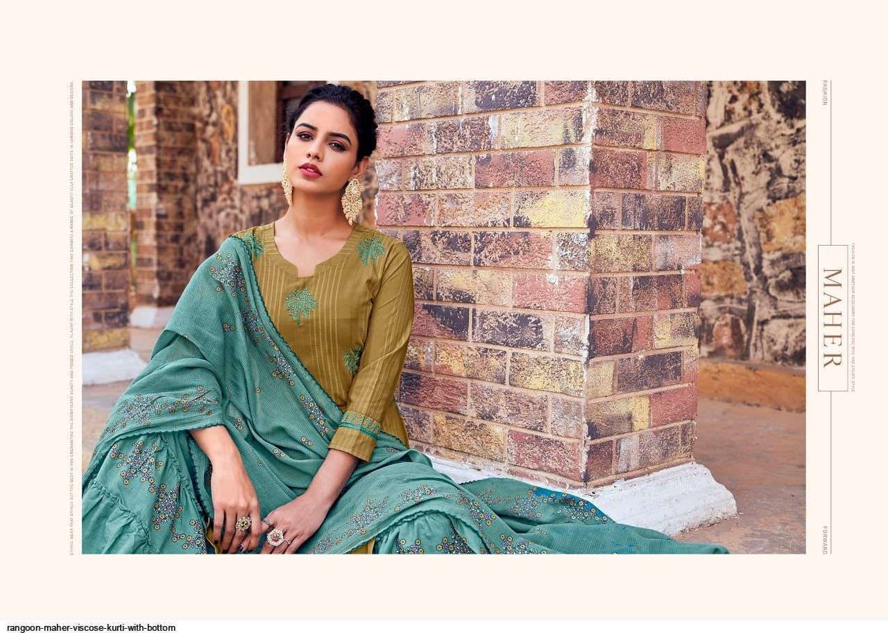 RANGOON PRESENT MAHER READYMADE SHARARA STYLE SUITS IN WHOLESALE RATE IN SURAT - SAIDHARANX 
