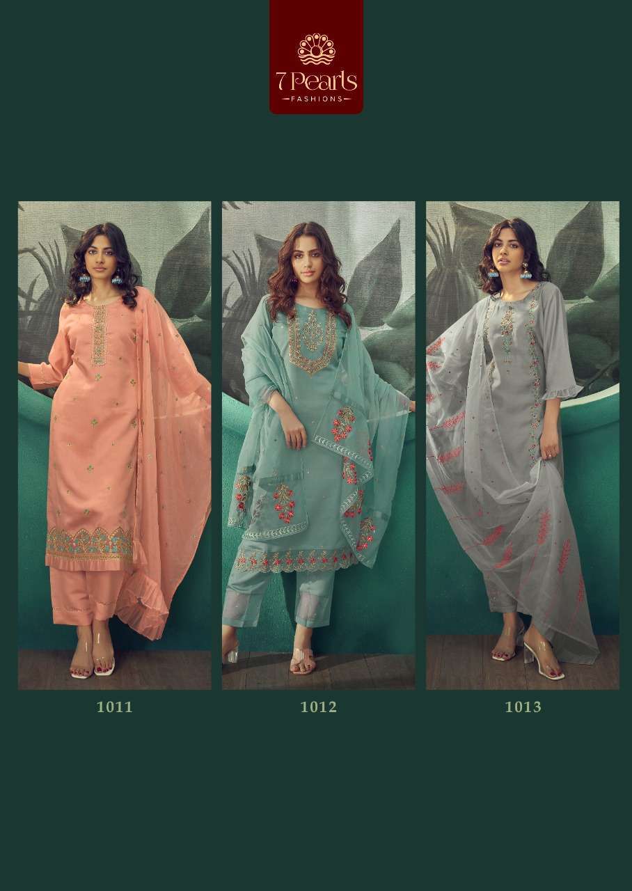 7 PEARLS PRESENT CARNIVAL FESTIVE WEAR READYMADE PANT STYLE DESIGNER SUITS IN WHOLESALE RATE IN SURAT - SAI DHARANX 