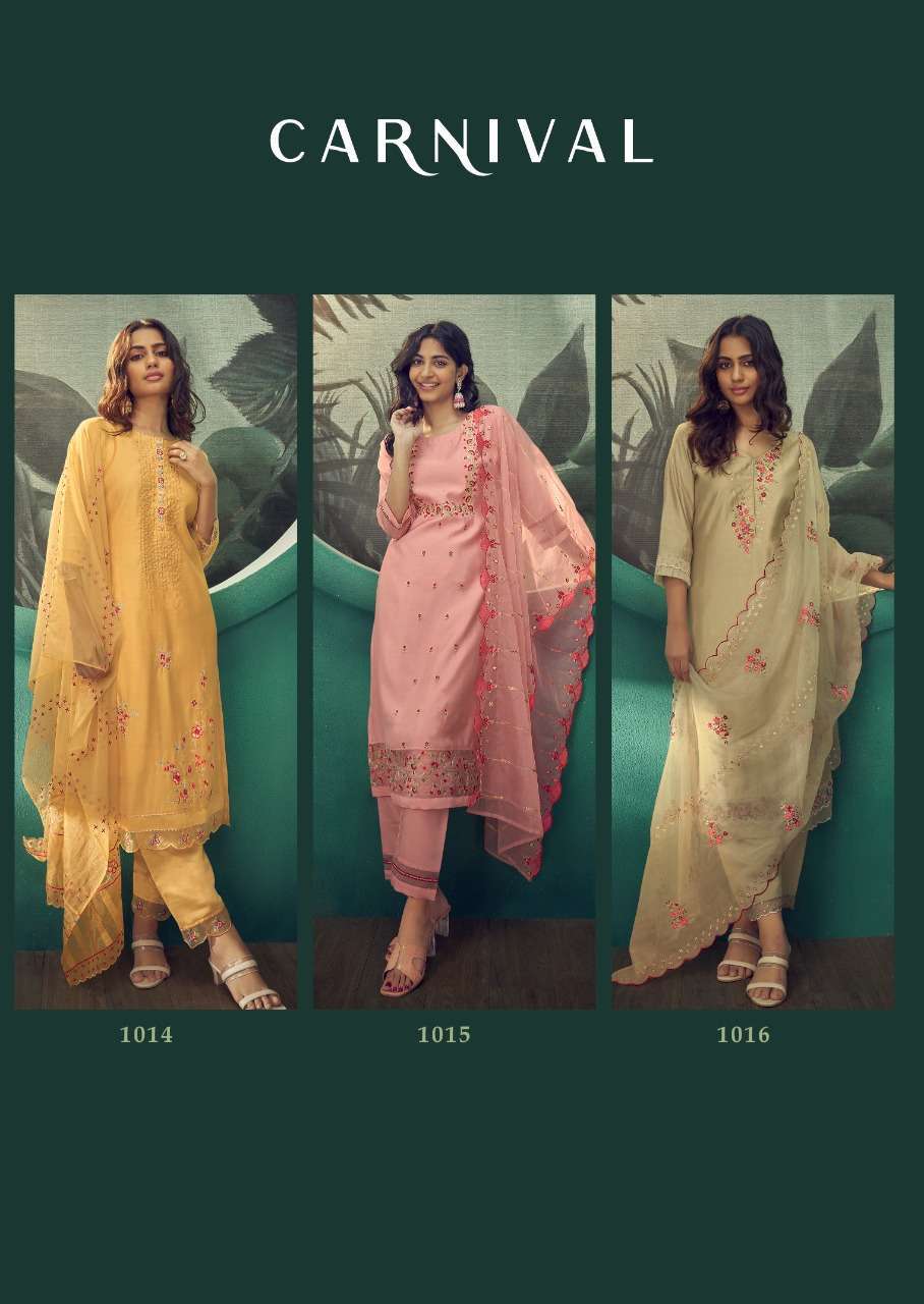 7 PEARLS PRESENT CARNIVAL FESTIVE WEAR READYMADE PANT STYLE DESIGNER SUITS IN WHOLESALE RATE IN SURAT - SAI DHARANX 
