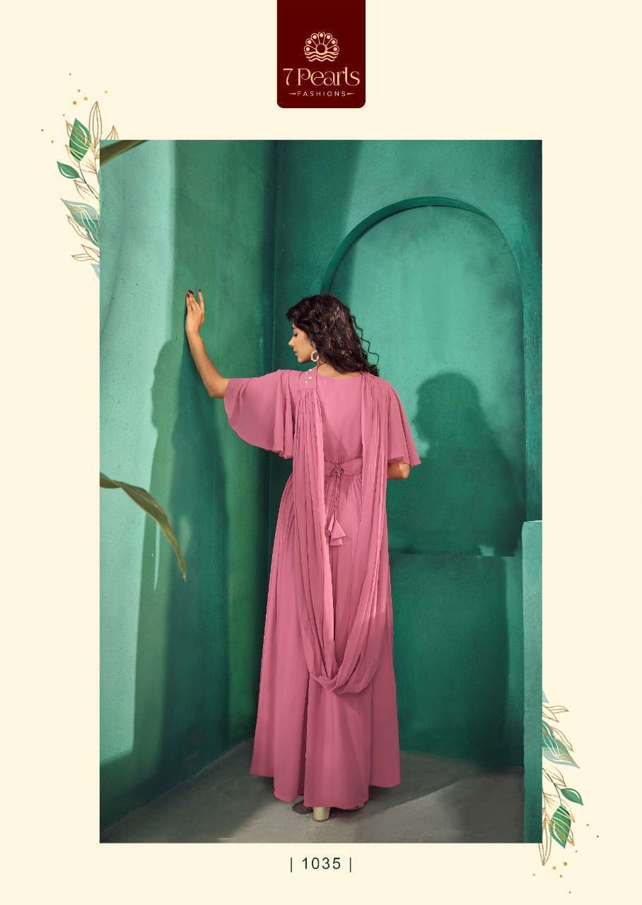 7 PEARLS PRESENT FESTIVA READY TO WEAR FANCY LONG DESIGNER KURTIS IN WHOLESALE RATE IN SURAT - SAIDHARANX 