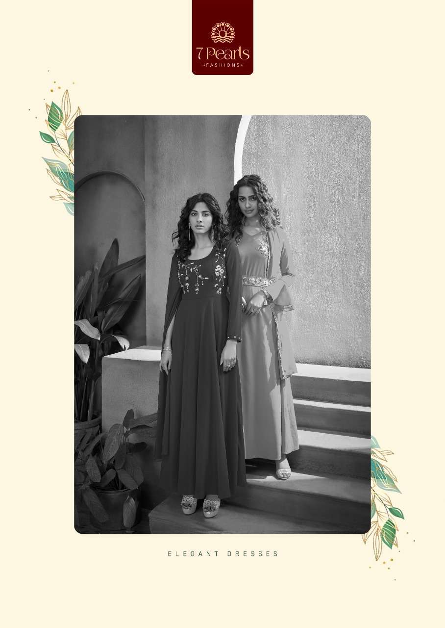 7 PEARLS PRESENT FESTIVA READY TO WEAR FANCY LONG DESIGNER KURTIS IN WHOLESALE RATE IN SURAT - SAIDHARANX 