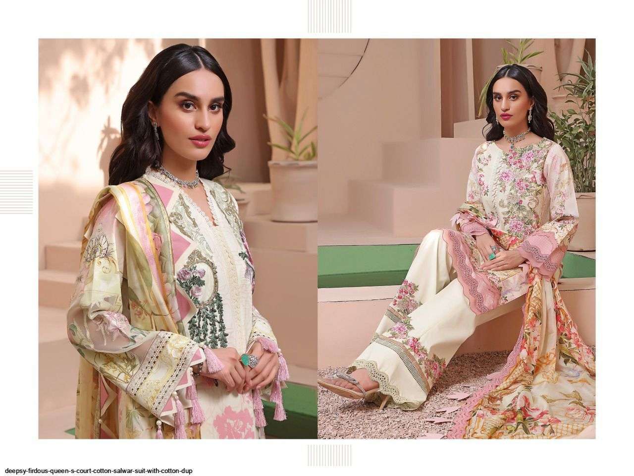 DEEPSY SUITS PRESENT FIRDOUS QUEENS COURT COTTON EMBROIDERED PAKISTANI SALWAR SUITS IN WHOLESALE RATE IN SURAT - SAI DHARANX 