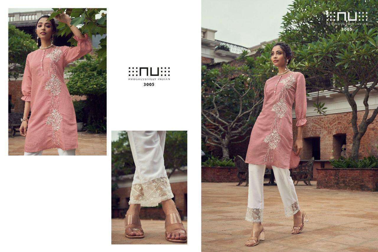 OPUS APPARELS PRESENT NU VOL 30 READY TO WEAR VISCOSE SILK HANDWORK SHORT KURTI WITH PANT IN WHOLESALE RATE IN SURAT - SAIDHARANX 