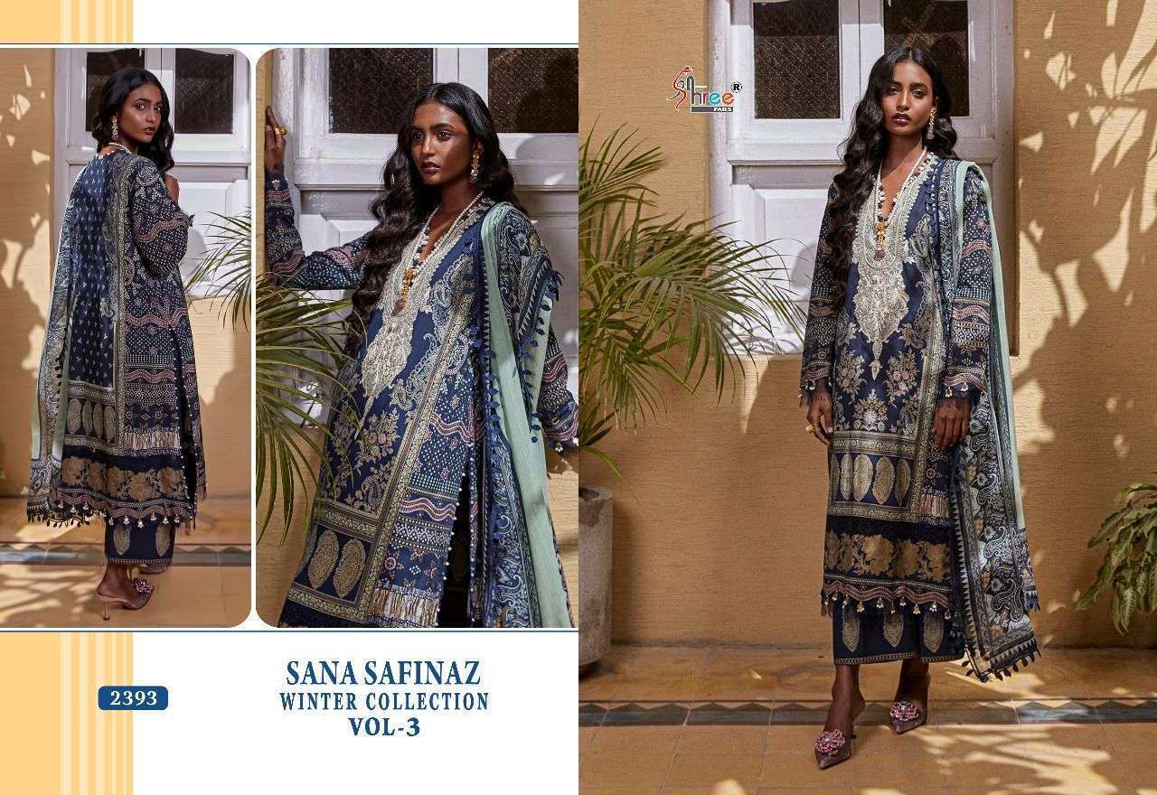 Shree Fabs Sana Safinaz Winter Collection Vol 3 Pashmina Salwar Suit  Catalog 7 Pcs - Suratfabric.com