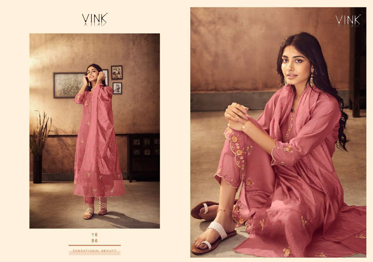 VINK PRESENT IVY VOL 3 READY TO FESTIVE WEAR PANT STYLE 3 PIECE PREMIUM COLLECTION WHOLESALE RATE IN SURAT - SAI DHARANX 