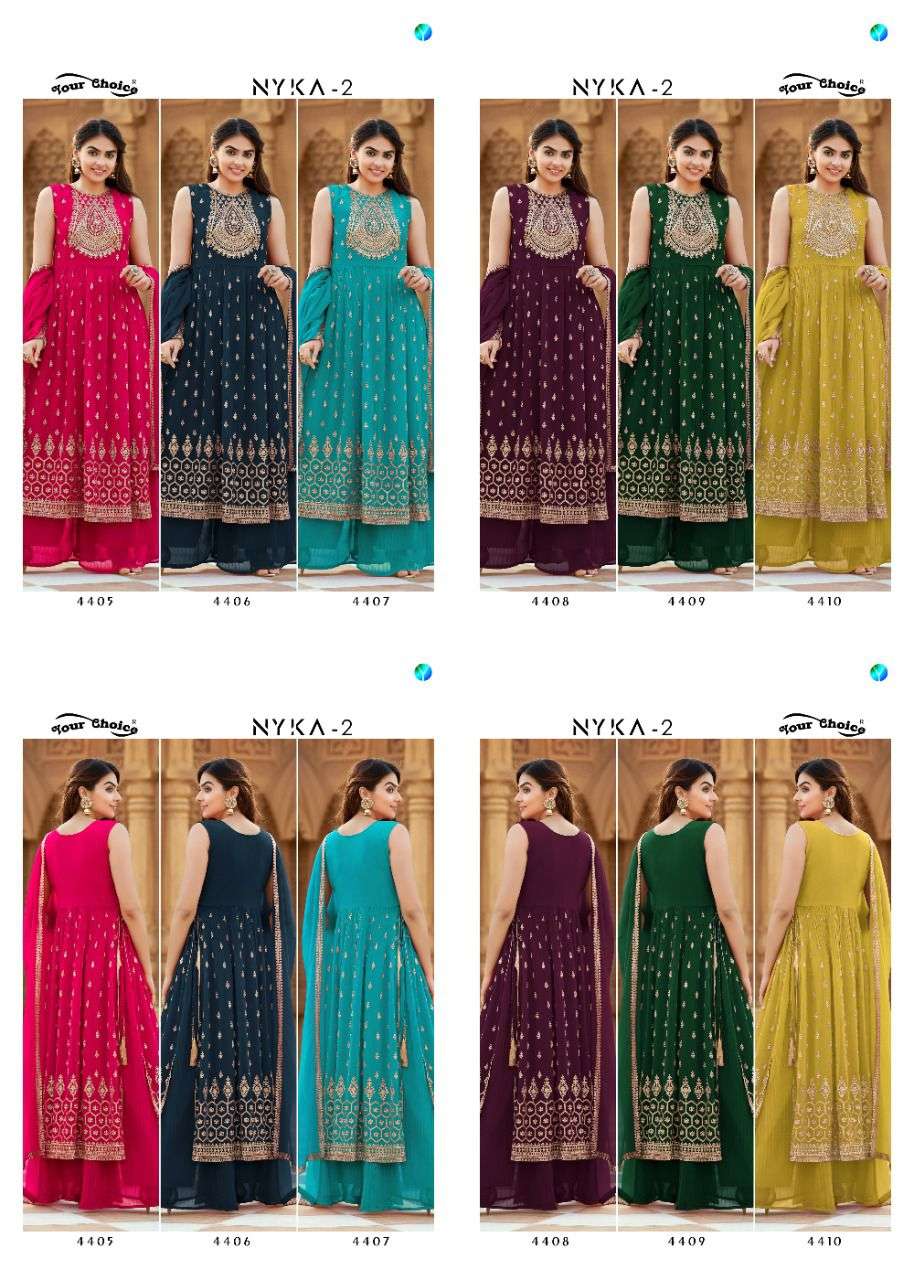 Your Choice Nyka 2 Designer Wear Salwar Kameez Collection Wholesale Rate In Surat - Saidharanx 
