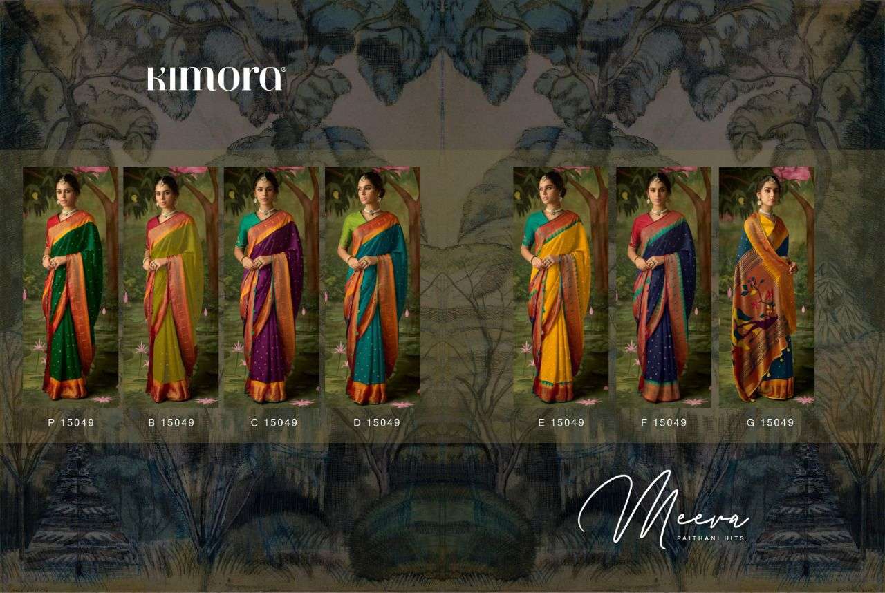 MEERA PAITHANI HITS BY KIMORA FESTIVE WEAR SAREE COLLECTION WHOLESALE RATE IN SURAT - SAIDHARANX 