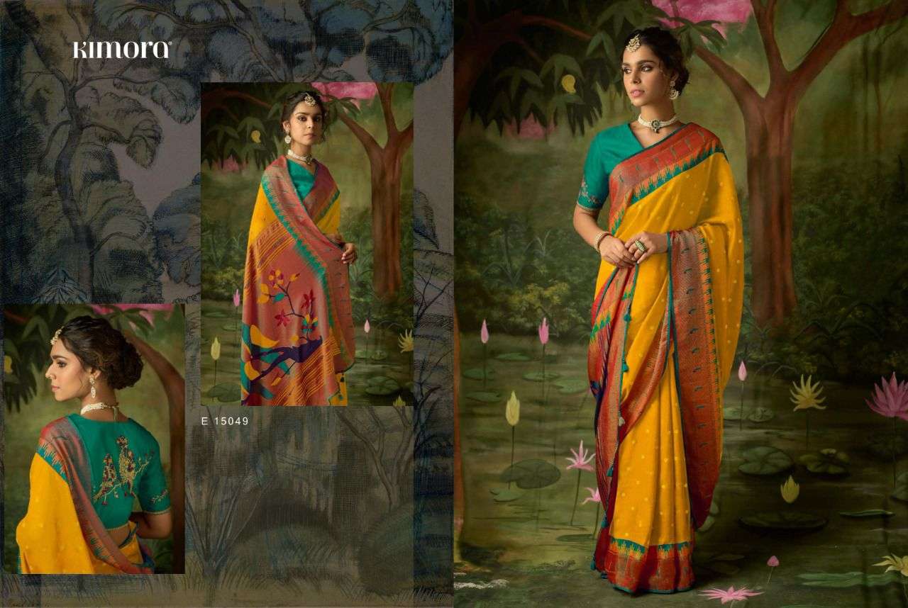 MEERA PAITHANI HITS BY KIMORA FESTIVE WEAR SAREE COLLECTION WHOLESALE RATE IN SURAT - SAIDHARANX 