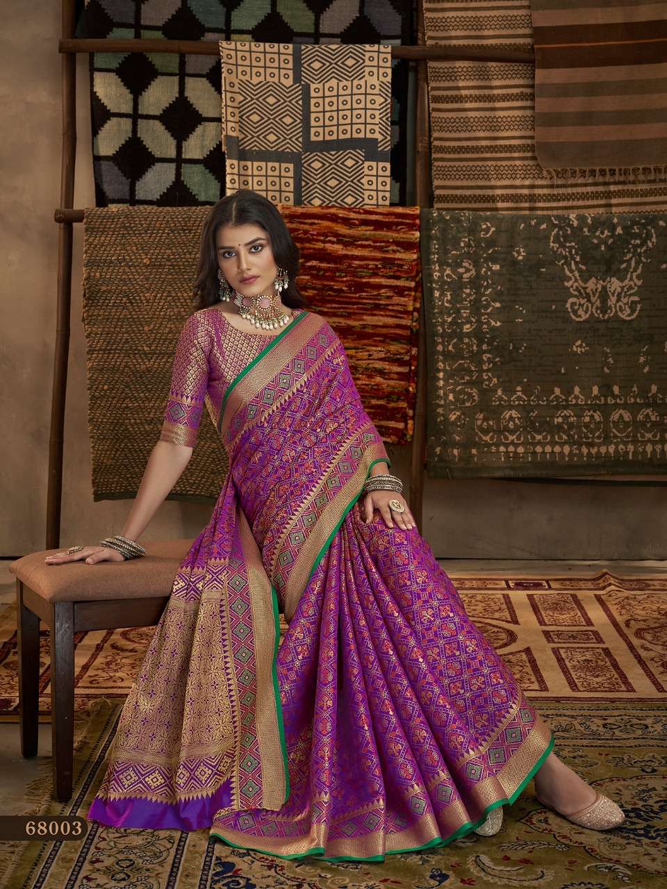 Rajpath Aansh Silk Wholesale Patola Silk Weaving Indian Sarees Wholesale Rate In Surat - SaiDharaNx 