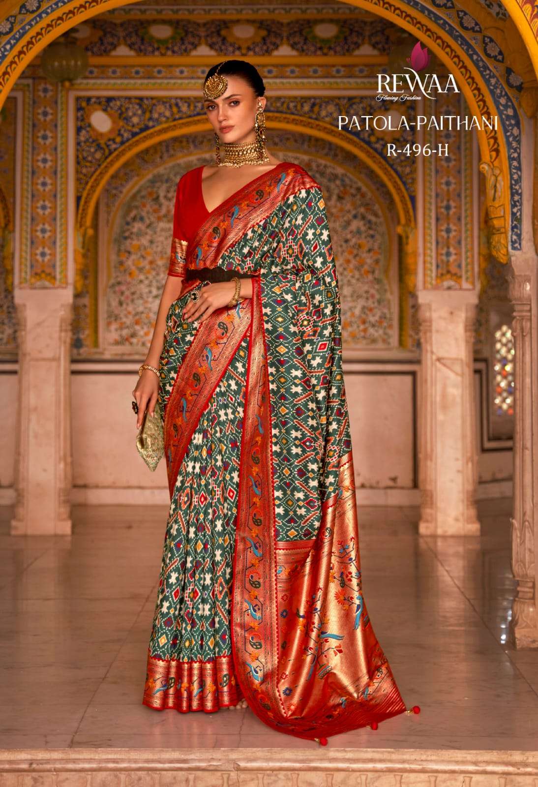 Rewaa Patola Paithani Pure Silk Paithani Saree Collection Wholesale Rate In Surat - SaiDharaNx 