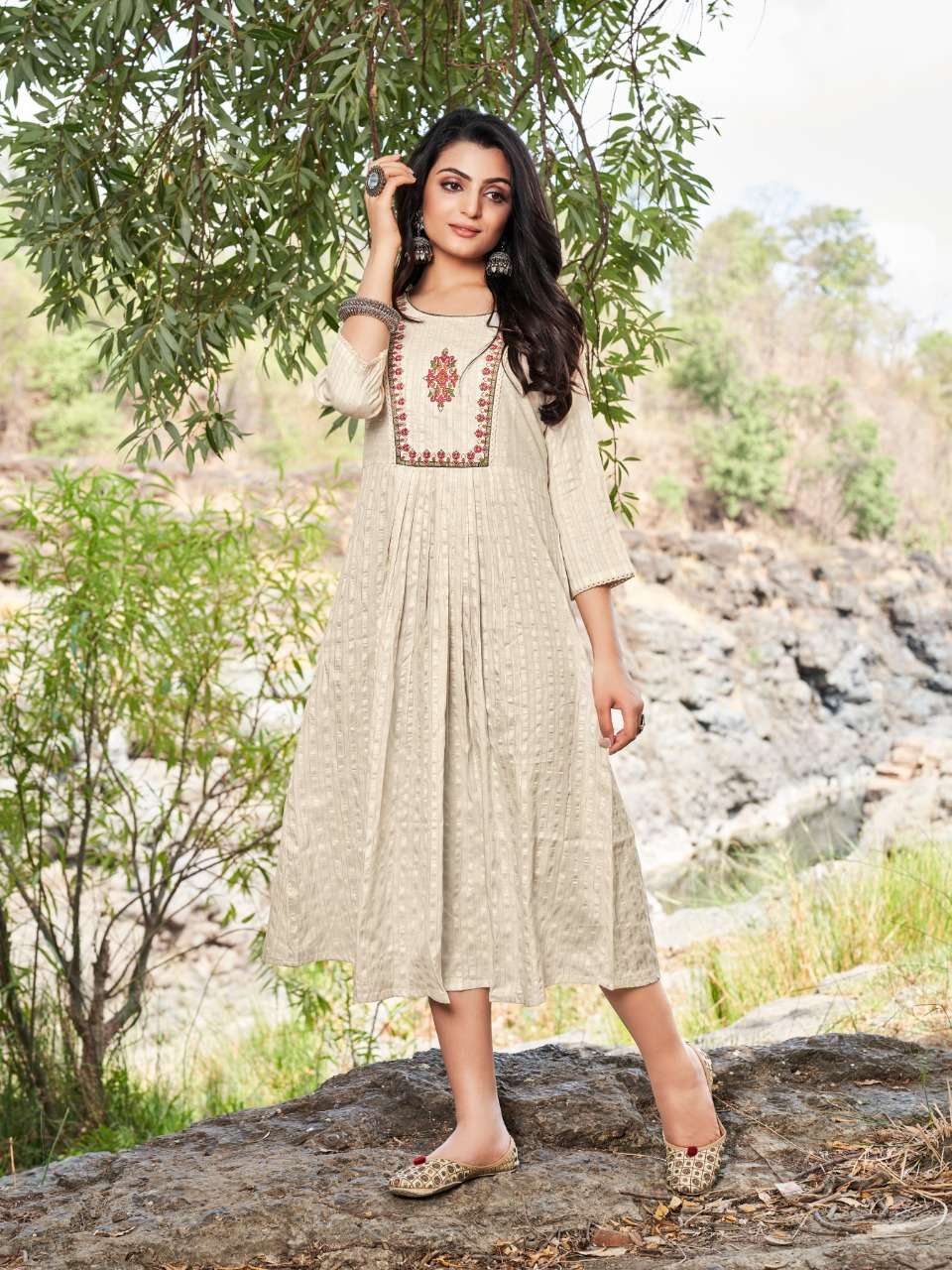 Vitara Addison Silk Exclusive Wear Designer Kurti Collection Wholesale Rate In Surat - SaiDharaNx  