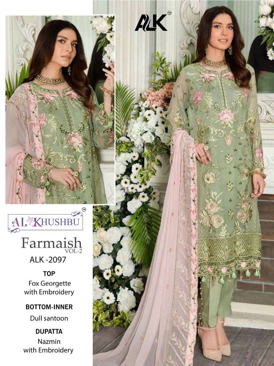 Al Khushbu By Farmaish Vol-2 2097-2099 Series Designer Pakisatni Salwar Kameez Online Wholesaler Best Rate Surat - SaiDharaNx