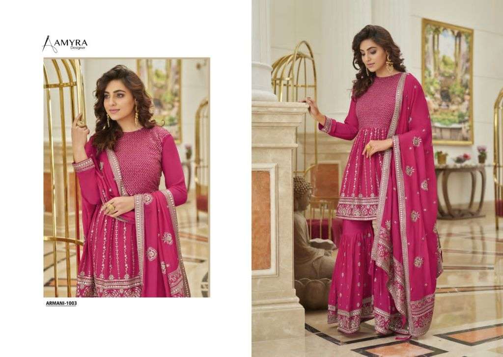 AMYRA ARMANI FESTIVE WEAR CHINON DESIGNER SALWAR KAMEEZ WHOLESALE RATE IN SURAT - SAIDHARANX 